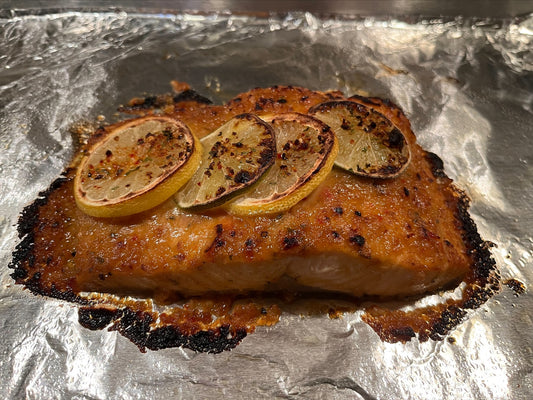 Brewhead Citrus Mustard Broiled Salmon